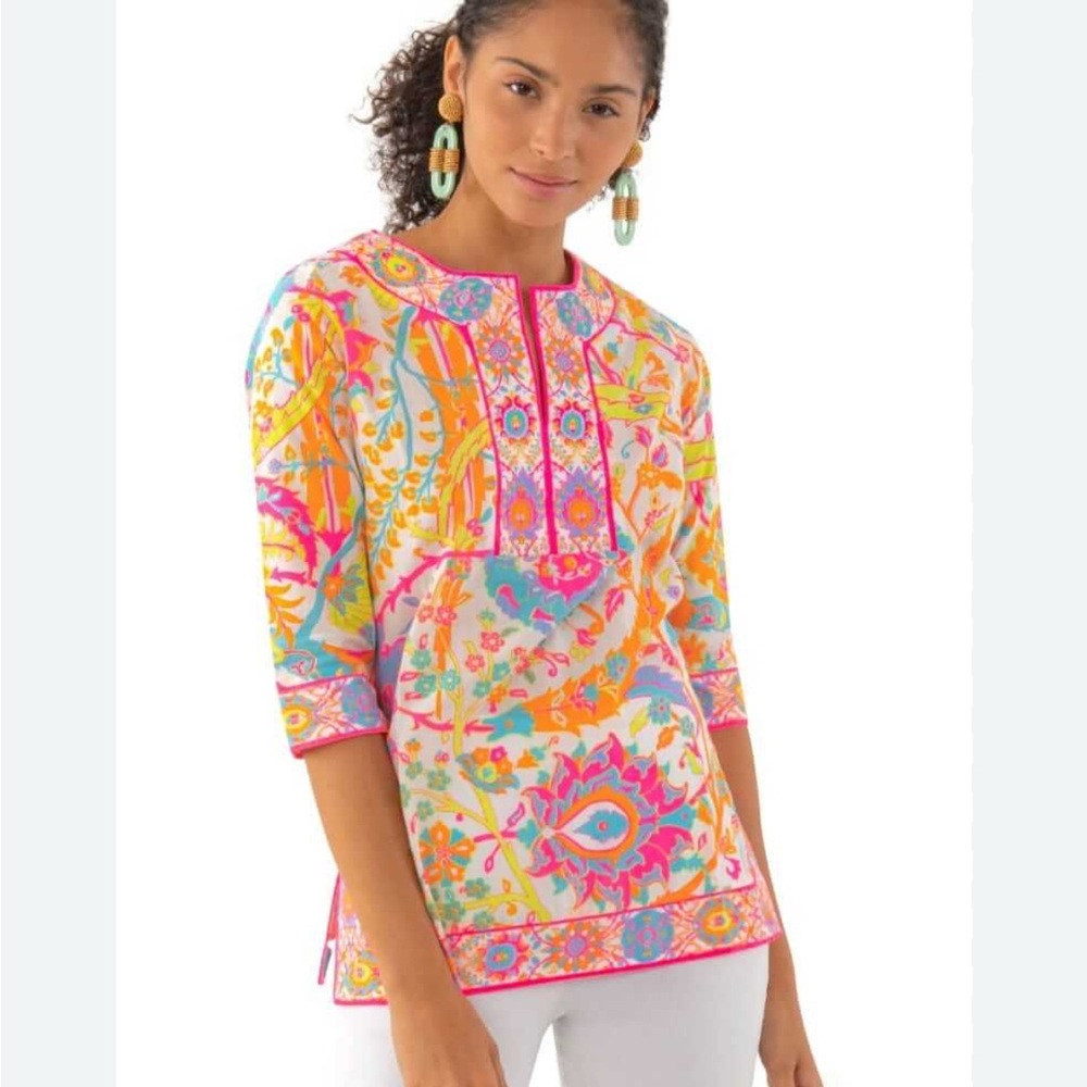 Gretchen Scott Designs Vibrant‎ Floral Tunic